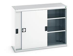 Bott Cubio Sliding Solid Door Cupboards with shelves and drawers 1600mm high option available Bott Cubio Cupboard with Sliding Doors 1000H x1300Wx525mmD